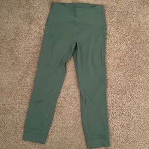 Lululemon sage green ribbed invigorate leggings